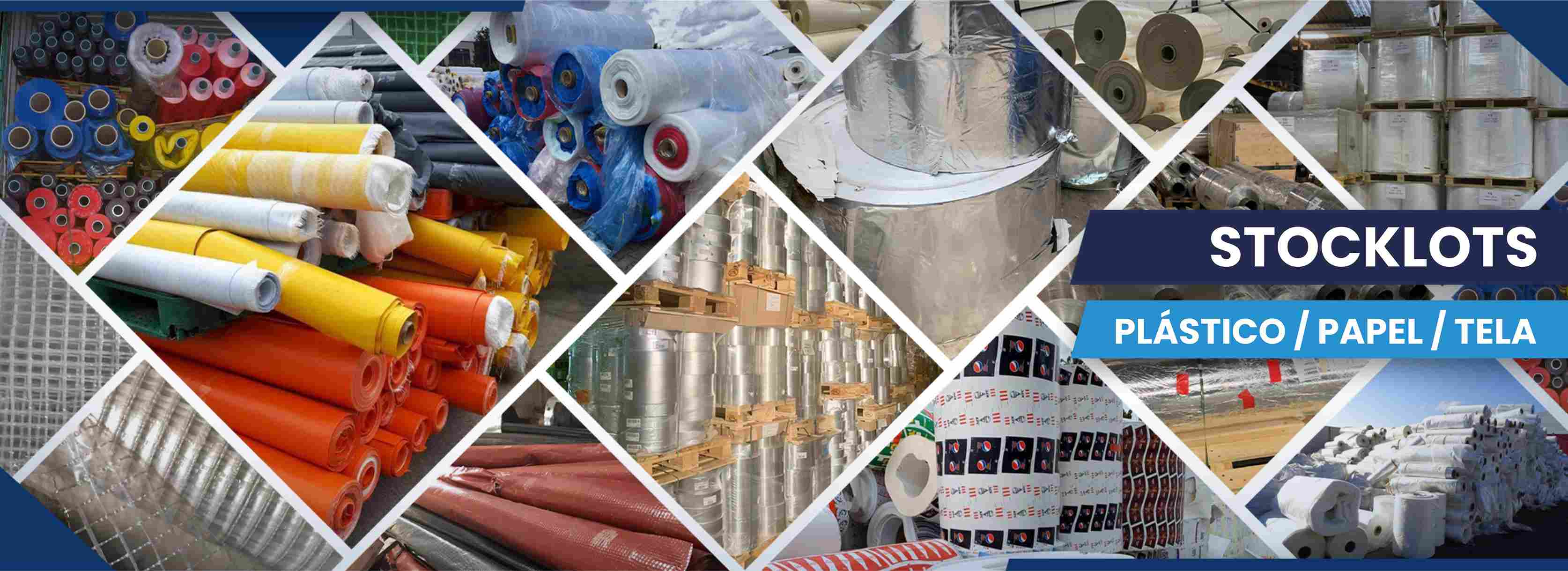 Lotes de plástico/papel/tejidos